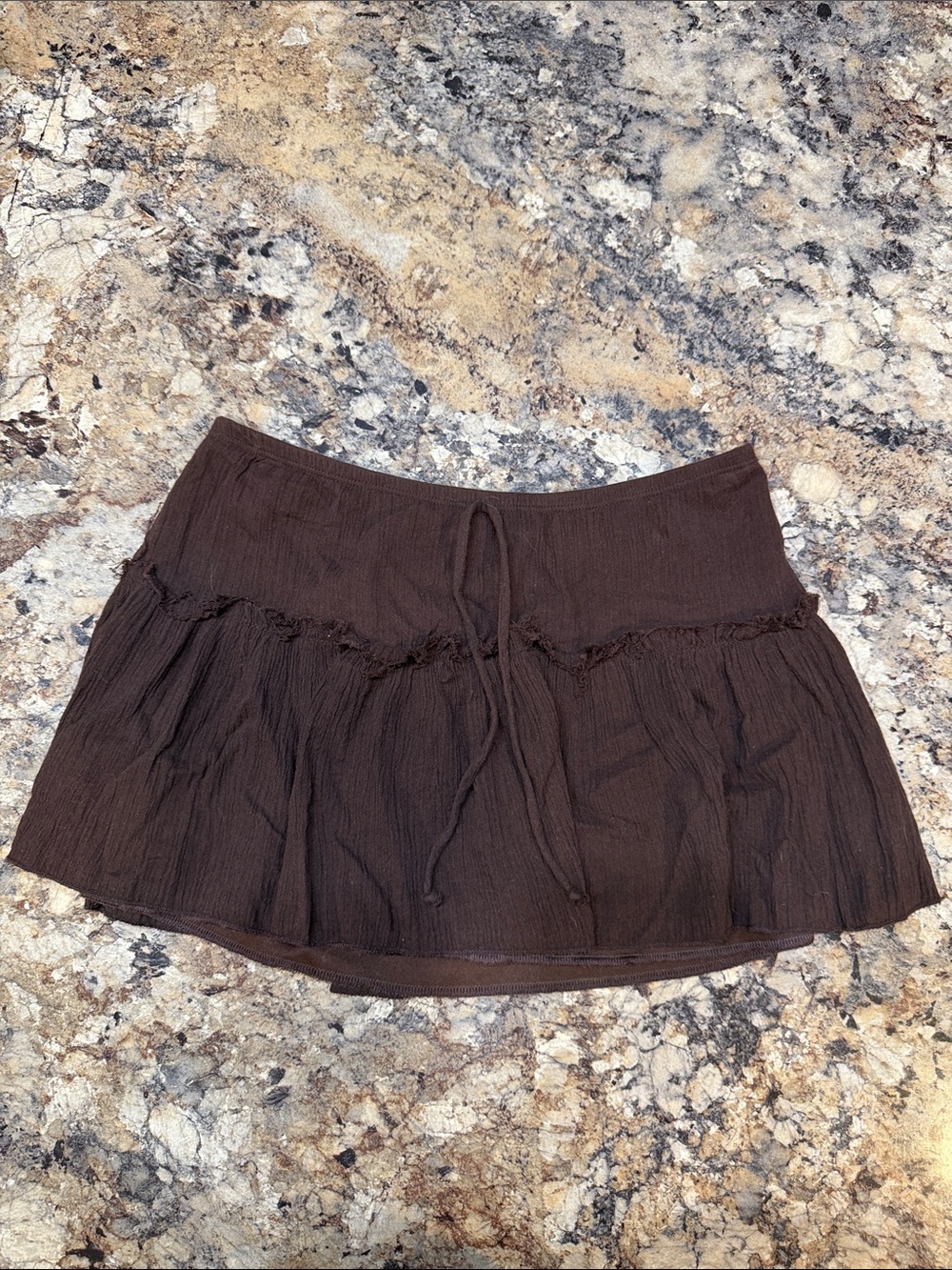 Rue21 Dark Brown Tiered Skirt with elastic band